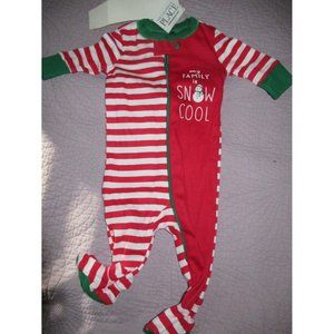 nwt Place Christmas footed sleeper romper baby boy or girl newborn